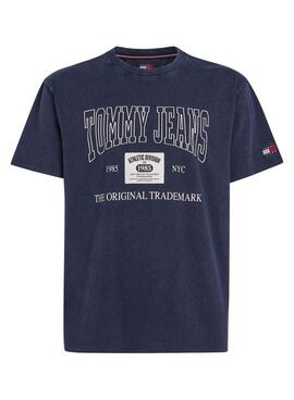 Camiseta Tommy Jeans Archive marinho para homem.