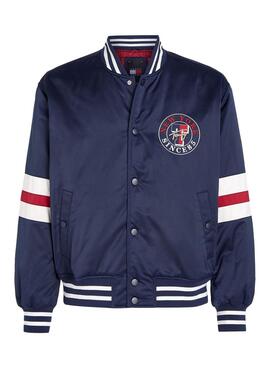 Jaqueta bomber Tommy Jeans Varsity Explorer marinha para homem.