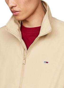 Jaqueta corta-vento Tommy Hilfiger Essential bege para homem.