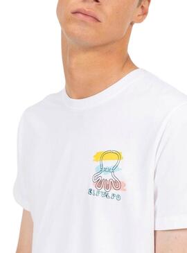 Camiseta El Pulpo  Branco em Quadrinhos para homem.