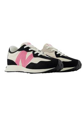 Sapatilhas New Balance 327 preto e rosa.