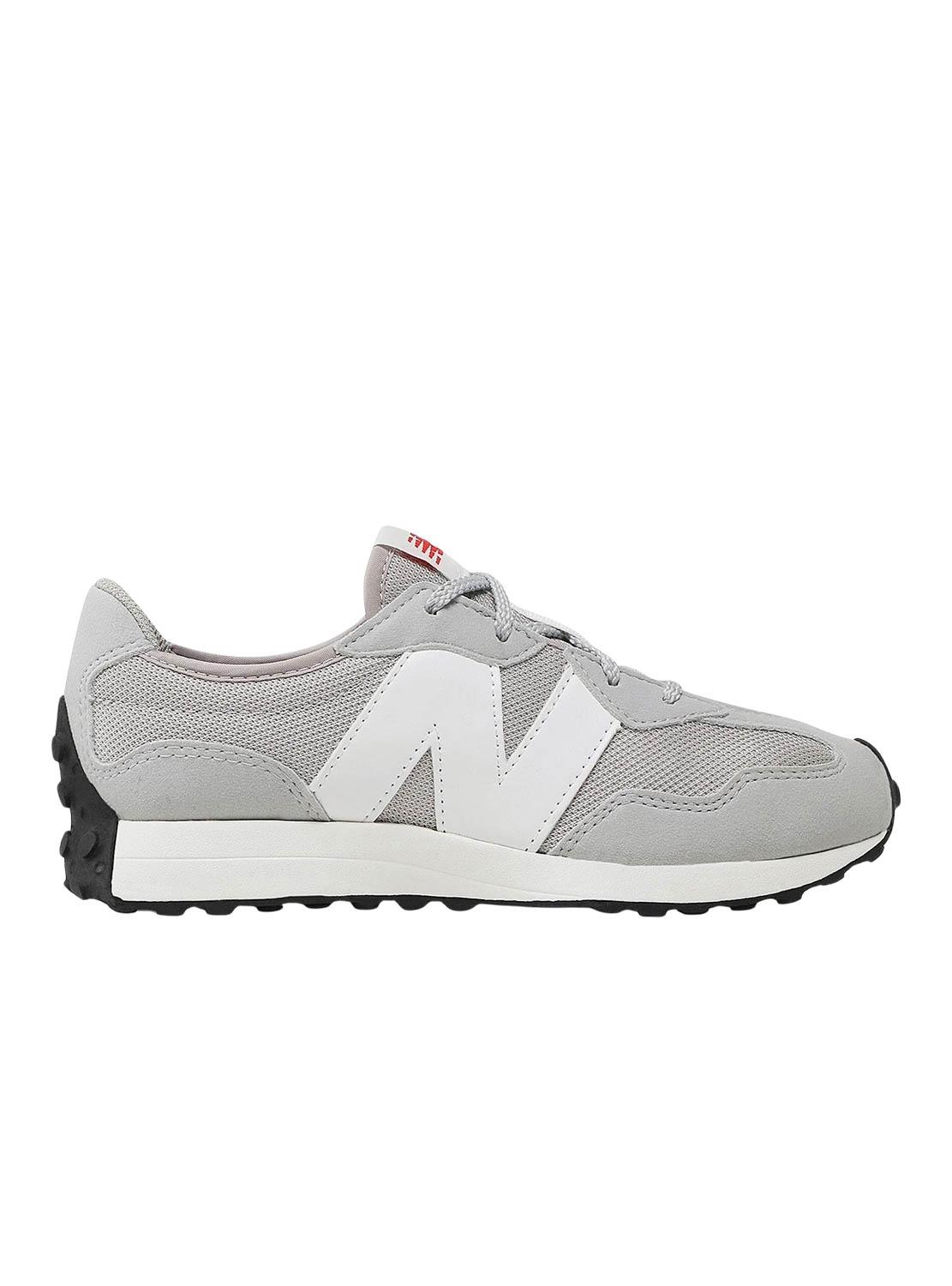 Sapatilhas New Balance 327 cinza para meninos e meninas