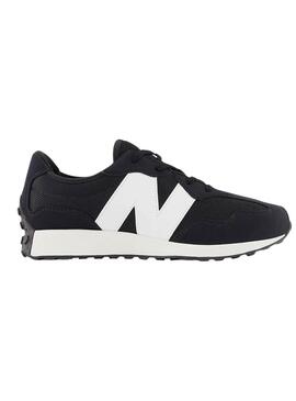 Tênis New Balance 327 preto para criança menino e menina.