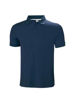 polo azul marinho masculina da Helly Hansen Crewline.