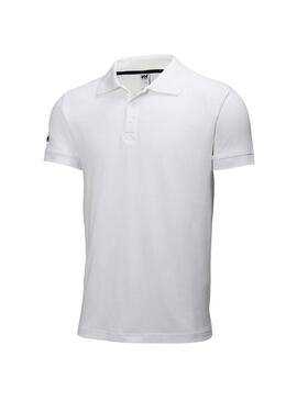 Camisa polo branca da Helly Hansen Crewline para homem.