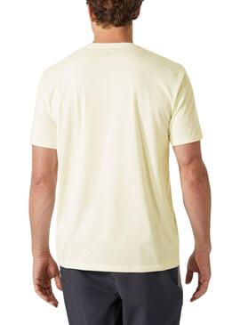 Camisa Helly Hansen Skog UPF 40 amarela para homem.