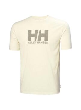 Camisa Helly Hansen Skog UPF 40 amarela para homem.