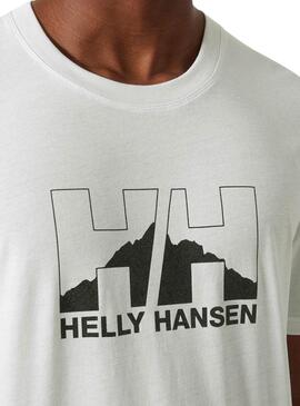 Camisa Helly Hansen Nord branca para homem.