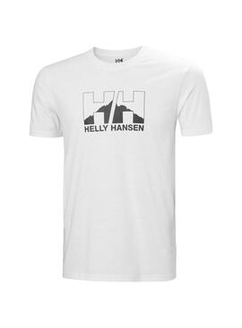 Camisa Helly Hansen Nord branca para homem.