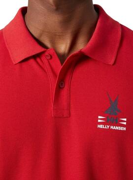 Camisa Polo vermelha Helly Hansen Koster para homem.