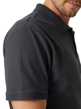 Camisa de polo preta antracite da Helly Hansen Malcesine para homem.