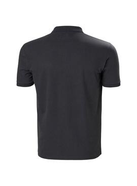 Camisa de polo preta antracite da Helly Hansen Malcesine para homem.