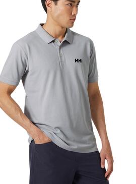 Camisa Polo Helly Hansen Malcesine cinza para homem