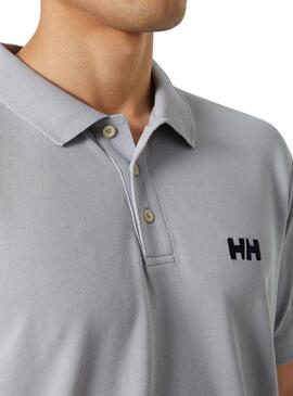 Camisa Polo Helly Hansen Malcesine cinza para homem