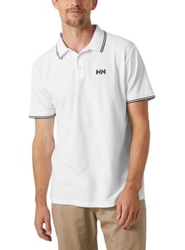 Camisa Polo Helly Hansen Genova branca para homem.