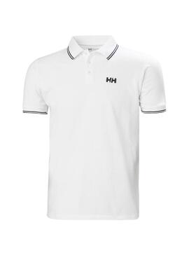 Camisa Polo Helly Hansen Genova branca para homem.