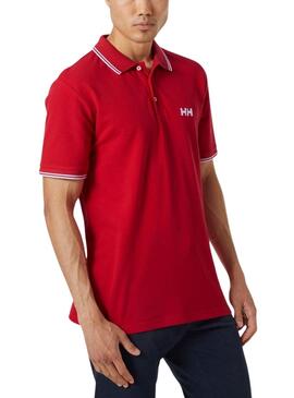 Camisa polo vermelha Helly Hansen Genova para homem.