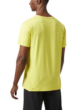 Camiseta Helly Hansen Shoreline verde lima para homem.