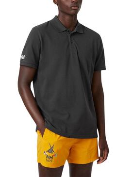 Camisa Polo Helly Hansen Crew cinza para homens