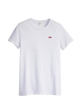 Camiseta Levi's básica branca para mulher.