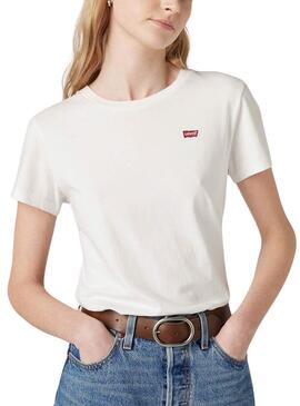 Camiseta Levi's básica branca para mulher.