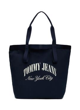 Bolsa Tommy Jeans Hot Summer Tote Azul Marinho para Mulher.