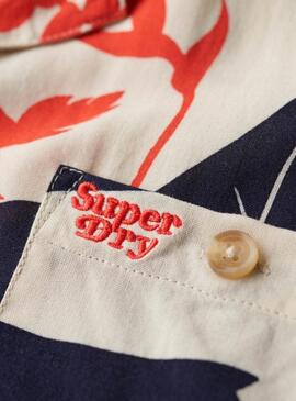 Camisa Superdry Beach Resort Bege para Mulher.