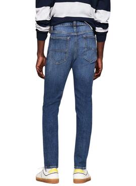 Calça Tommy Jeans Simon Skinny azul para homem.