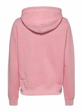 Moletom Tommy Jeans Reg Flag rosa para mulher