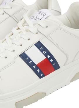 Sapatilhas Tommy Jeans Brooklyn branco para homem.