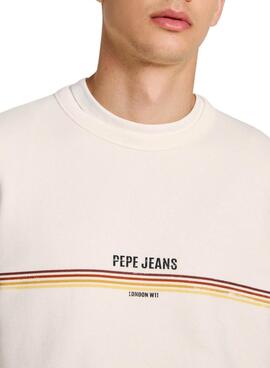 Moletom Pepe Jeans Sander branco para homem