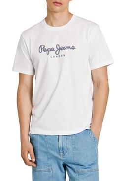 Camisa Pepe Jeans Abel branca para homem.