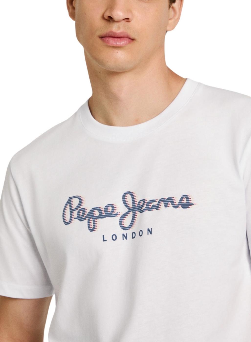 Camisa Pepe Jeans Abel branca para homem.