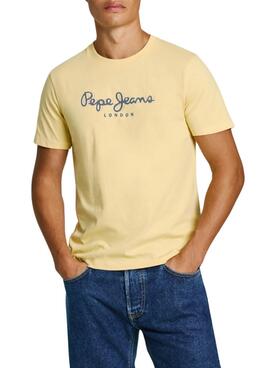 Camiseta Pepe Jeans Abel amarela para homens