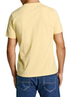 Camiseta Pepe Jeans Abel amarela para homens