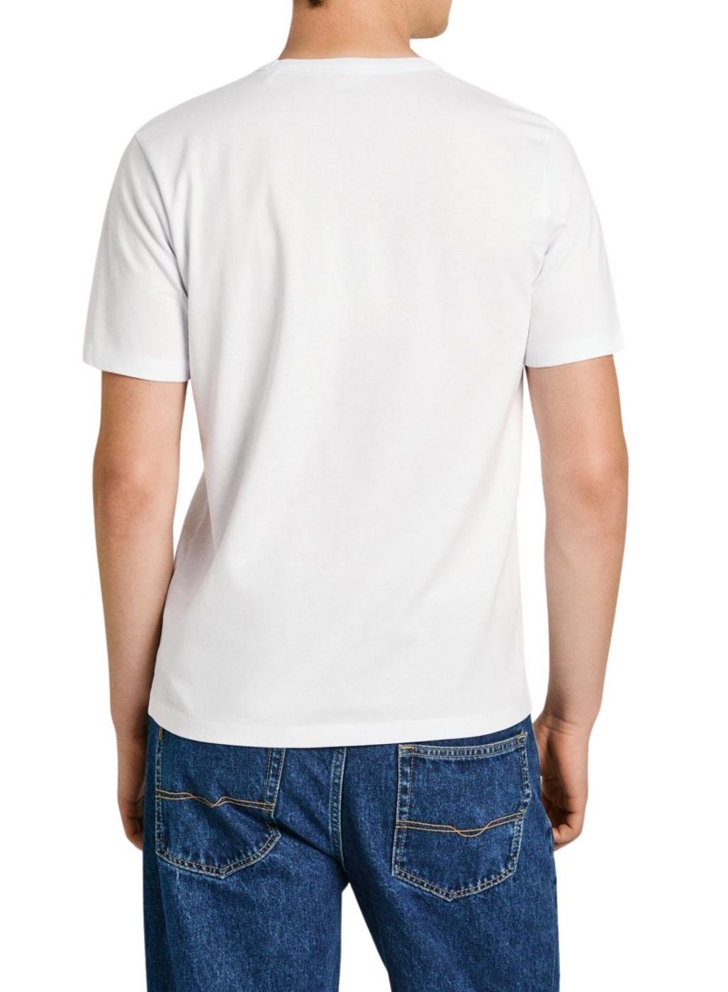 Camiseta Pepe Jeans Adur branca para homem.