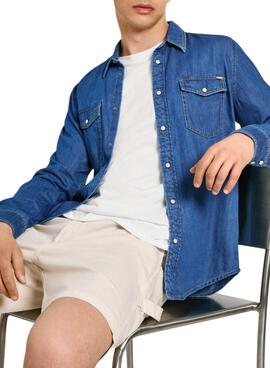 Camisa Pepe Jeans regular denim para homem.