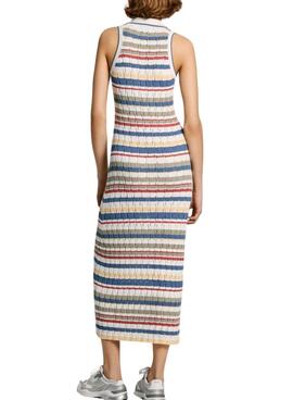 Vestido Pepe Jeans Iris de malha multicolorida para mulher