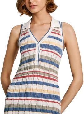 Vestido Pepe Jeans Iris de malha multicolorida para mulher