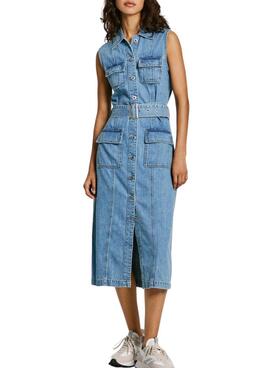 Vestido Pepe Jeans Liz denim para mulher