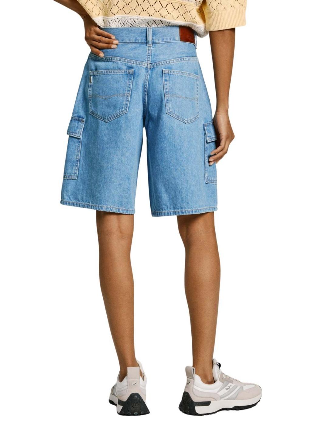 Shorts Pepe Jeans Worker azul para mulher