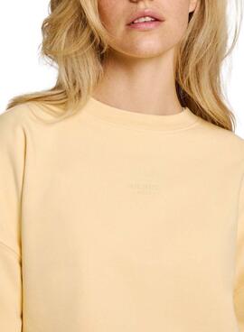 Moletom Pepe Jeans Evelyn amarelo para mulher.