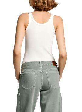 Camisa Pepe Jeans Eliel branca para mulher.