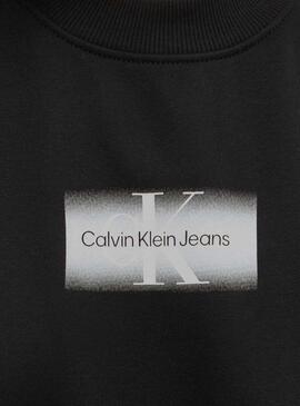 Moletom Calvin Klein Jeans Outlined preto para mulher.