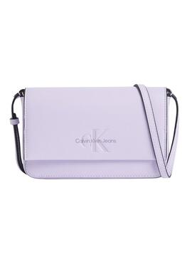 Bolsa a tiracolo Calvin Klein Jeans Sculpted Phone em malva.