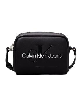 Bolsa Calvin Klein Jeans Sculpted Camera preta para mulher