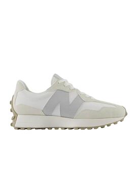 Sapatilhas New Balance 327 branco e cinza para mulher.