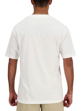 Camiseta New Balance Essentials Branco para Homem.