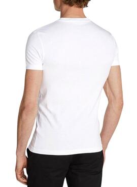 Camiseta Calvin Klein Outline branca para homem.