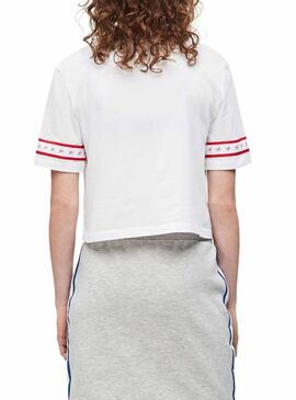 T-Shirt Calvin Klein Monogram Tape Branco Mulh